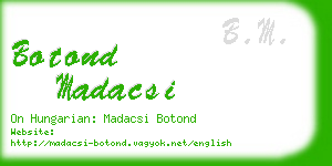 botond madacsi business card